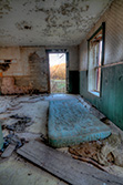 abandoned house interior HDR with matress on floor