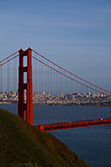 Golden Gate Bridge Tower and San Francisco Bay, California