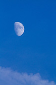 Moon with clouds in sky