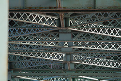structure de pont avec poutre en métal, pont Jacques Cartier, Montréal